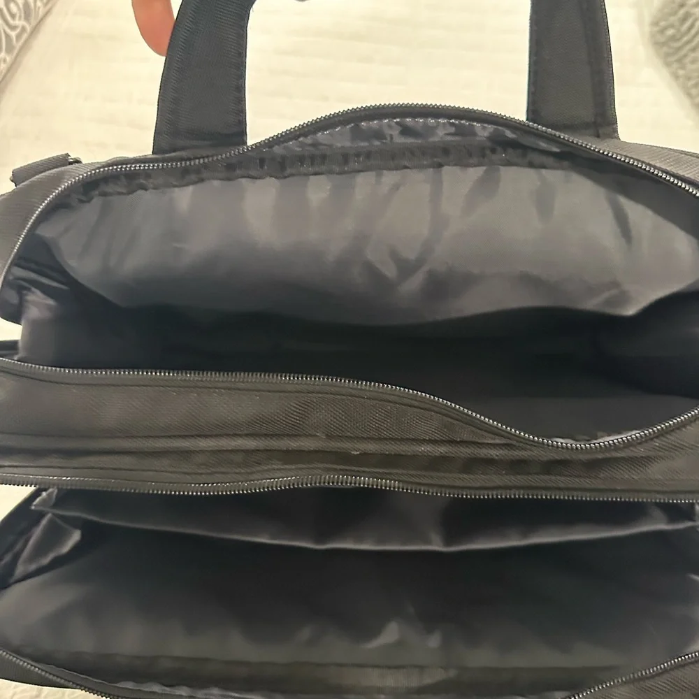 Black padded briefcase NWT